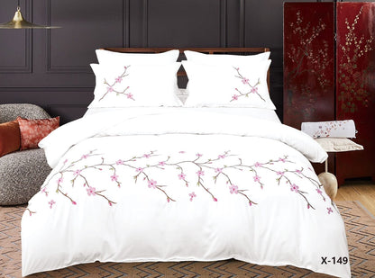 Embroidery designed premium cotton comforter 6pcs set-King