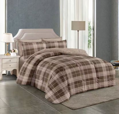 Floral print King size comforter 6 pieces set - 220 x 240cm