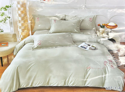 Embroidery designed premium cotton comforter 6pcs set-King