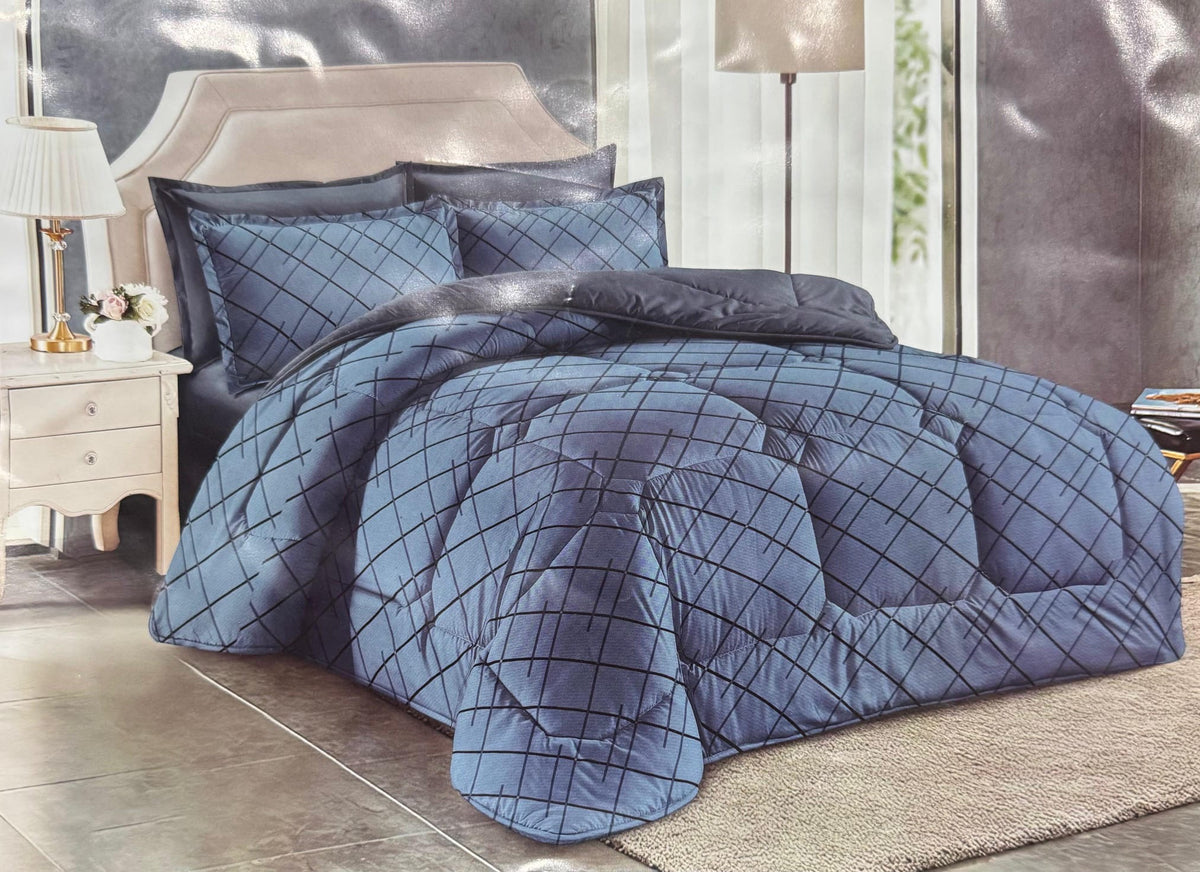 Floral print King size comforter 6 pieces set - 220 x 240cm
