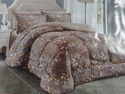 Floral print King size comforter 6 pieces set - 220 x 240cm