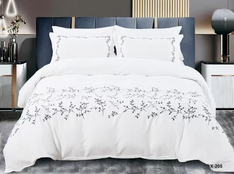Embroidery designed premium cotton comforter 6pcs set-King
