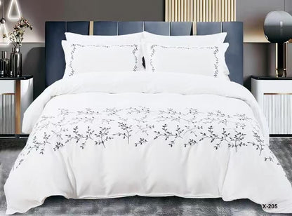Embroidery designed premium cotton comforter 6pcs set-King