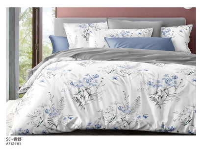 Floral print King size comforter 6 pieces set - 220 x 240cm
