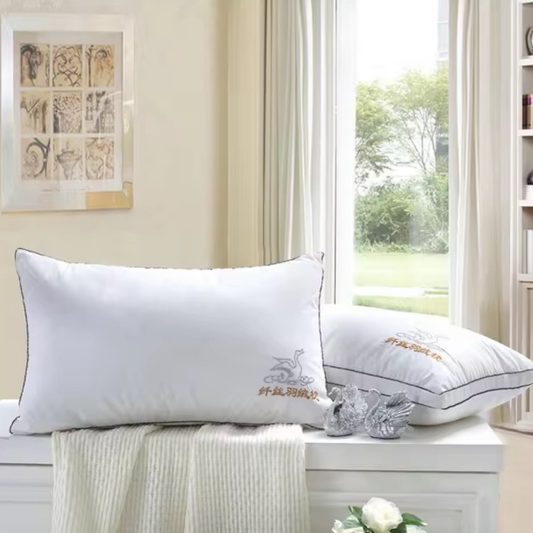 Duck Embroidery Hotel-Type pillows