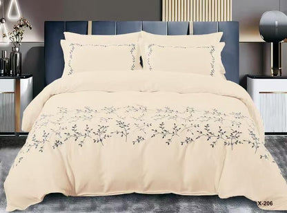 Embroidery designed premium cotton comforter 6pcs set-King