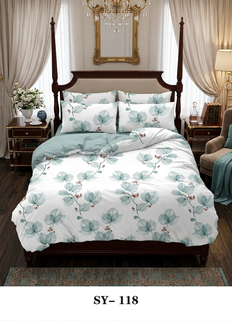 Floral King size comforter 6Pcs set - 220 x 240cm