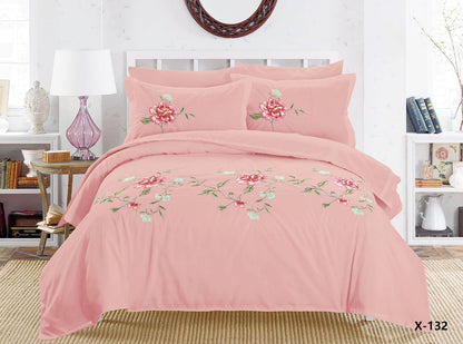 Embroidery Duvet Cover Set – King Size (6-Piece Set)