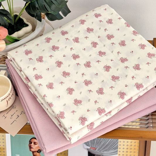 Premium Quality 100% cotton Fabric 6-Piece Floral Print Duvet cover Set- King Size bedding set - SK HOME CENTER