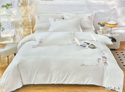 Embroidery designed premium cotton comforter 6pcs set-King