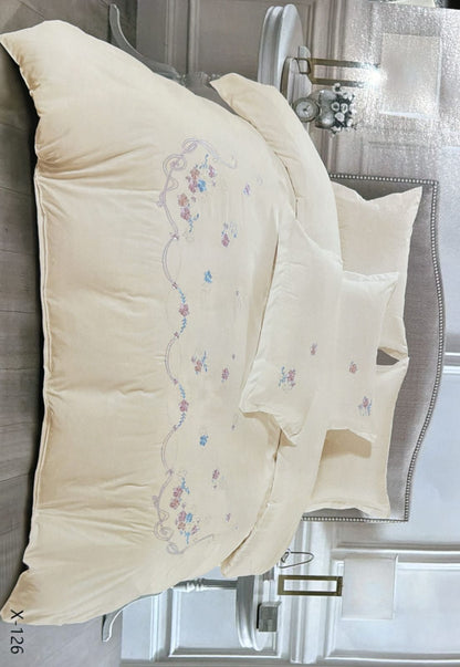 Embroidery designed premium cotton comforter 6pcs set-King