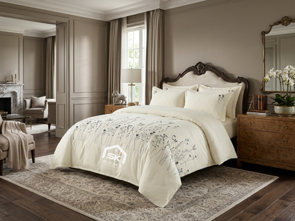 Luxury King Size Embroidery Comforter – Premium 6 Pieces Set (220×240 CM)