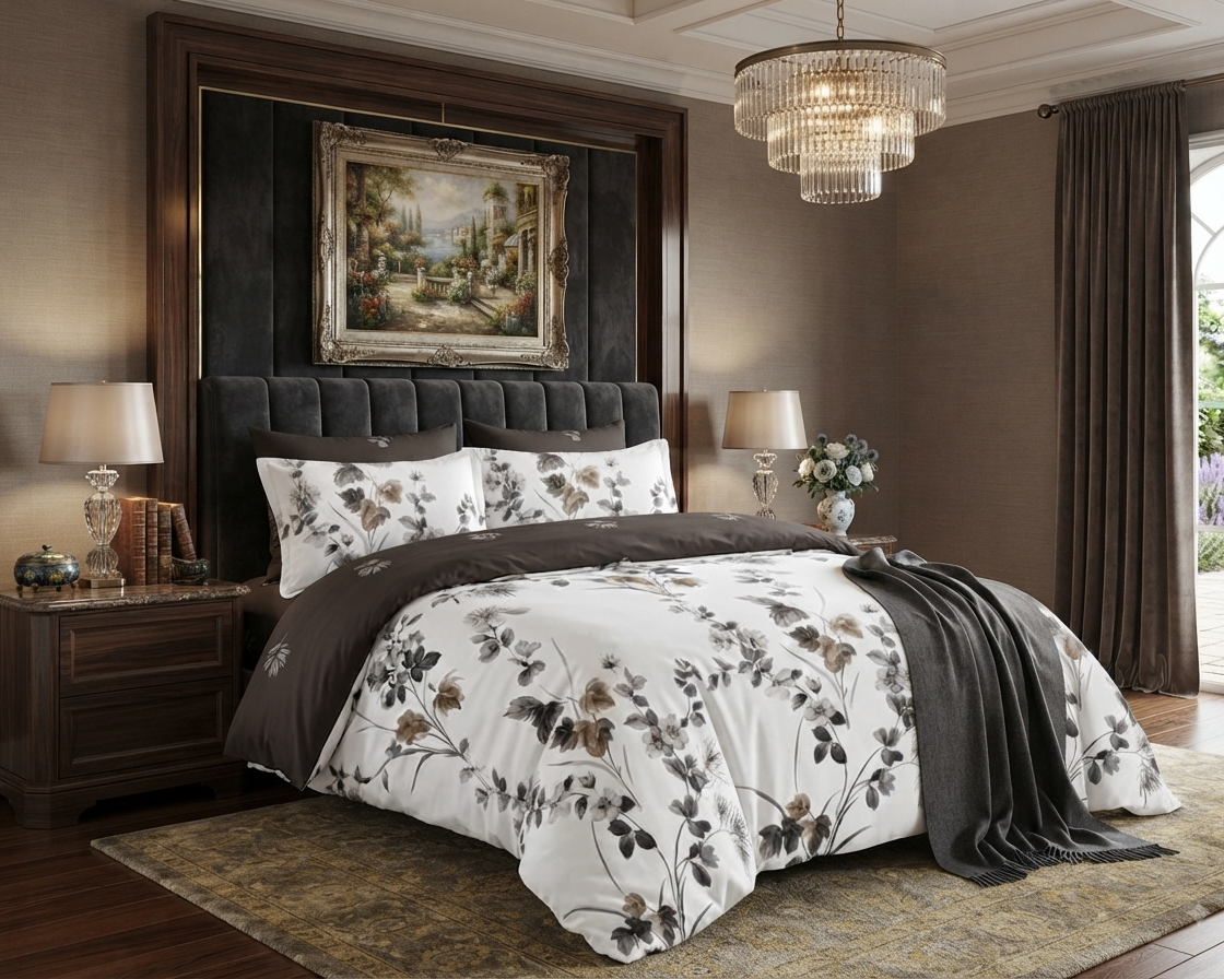 Floral 6-Piece Cotton Comforter Set | King Size Bedding Set - SK HOME CENTER