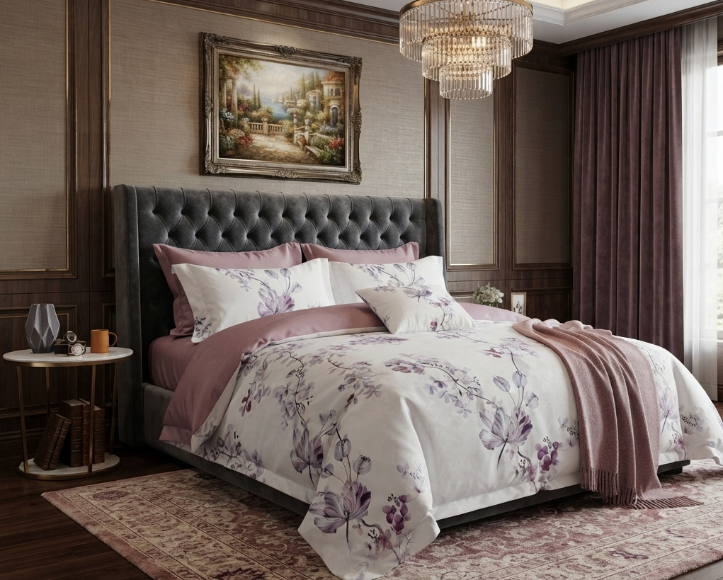 Floral 6-Piece Cotton Comforter Set | King Size Bedding Set - SK HOME CENTER