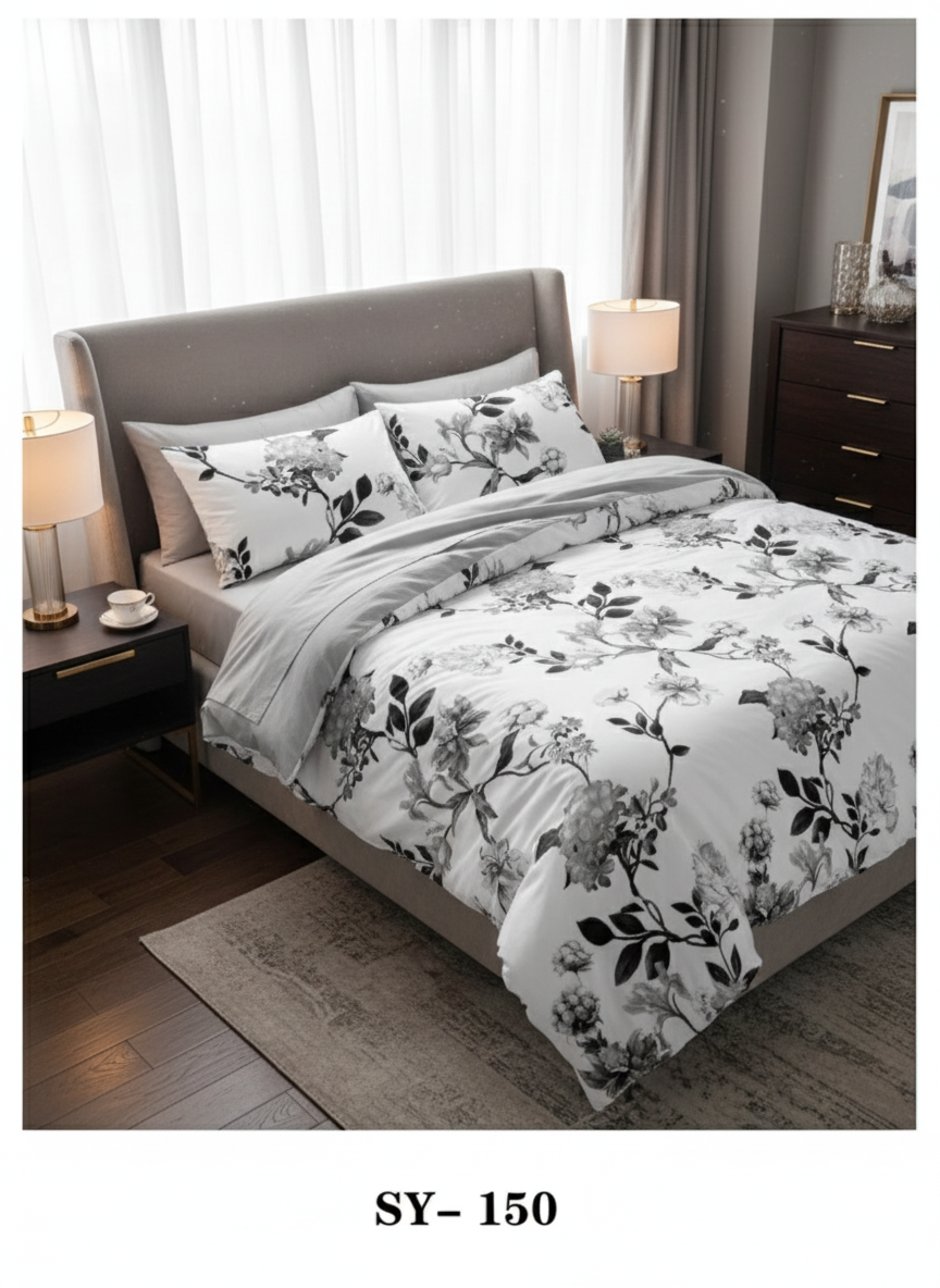 Floral King size comforter 6Pcs set - 220 x 240cm