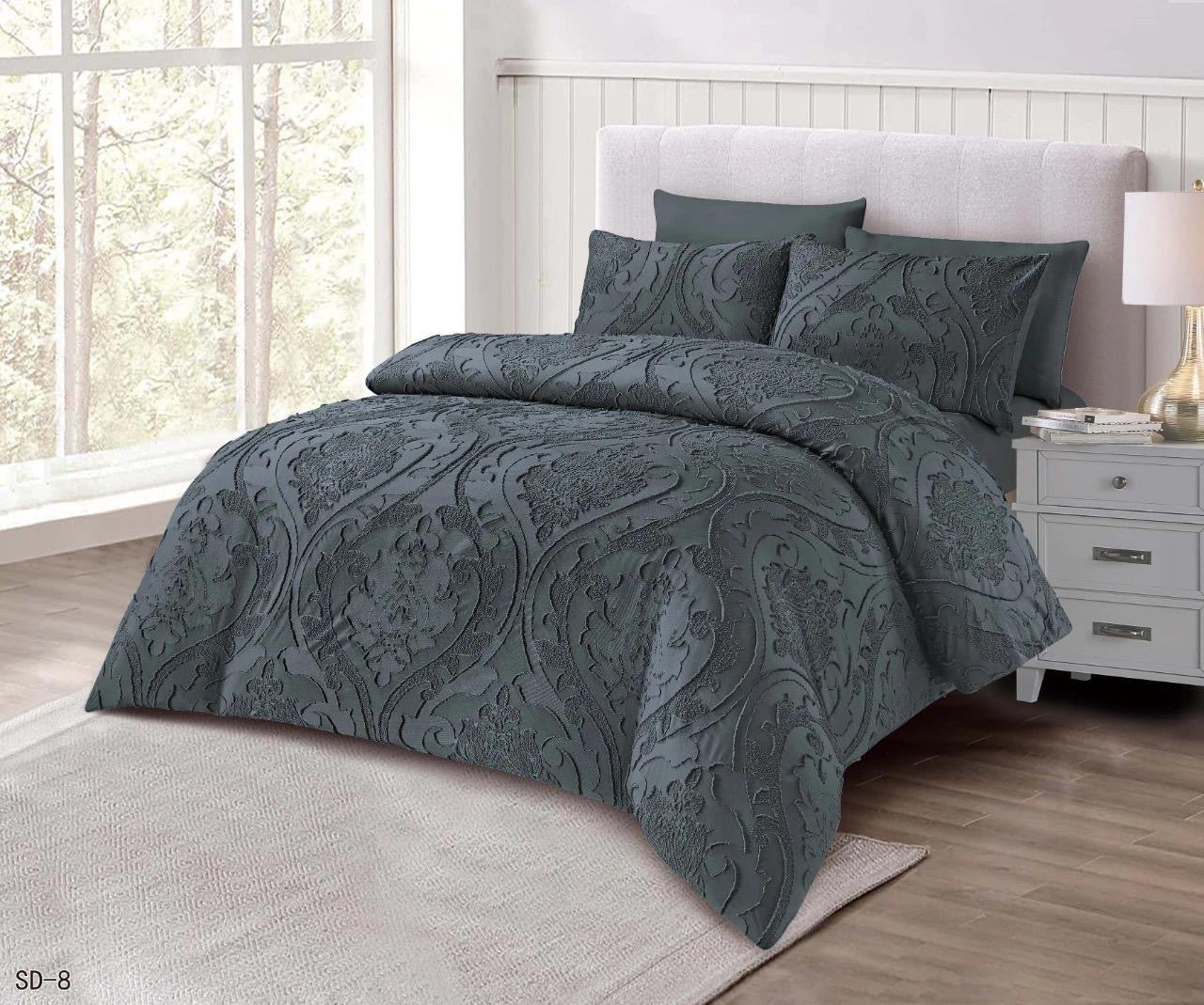 New collection Queen size solid comforter set 160x220cm - SK HOME CENTER