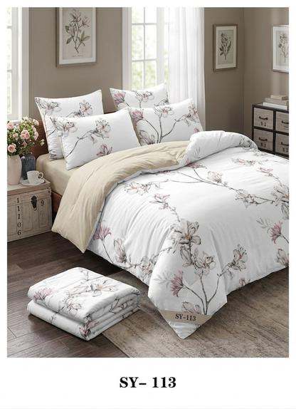 Floral King size comforter 6Pcs set - 220 x 240cm