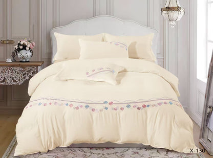 Embroidery designed premium cotton comforter 6pcs set-King