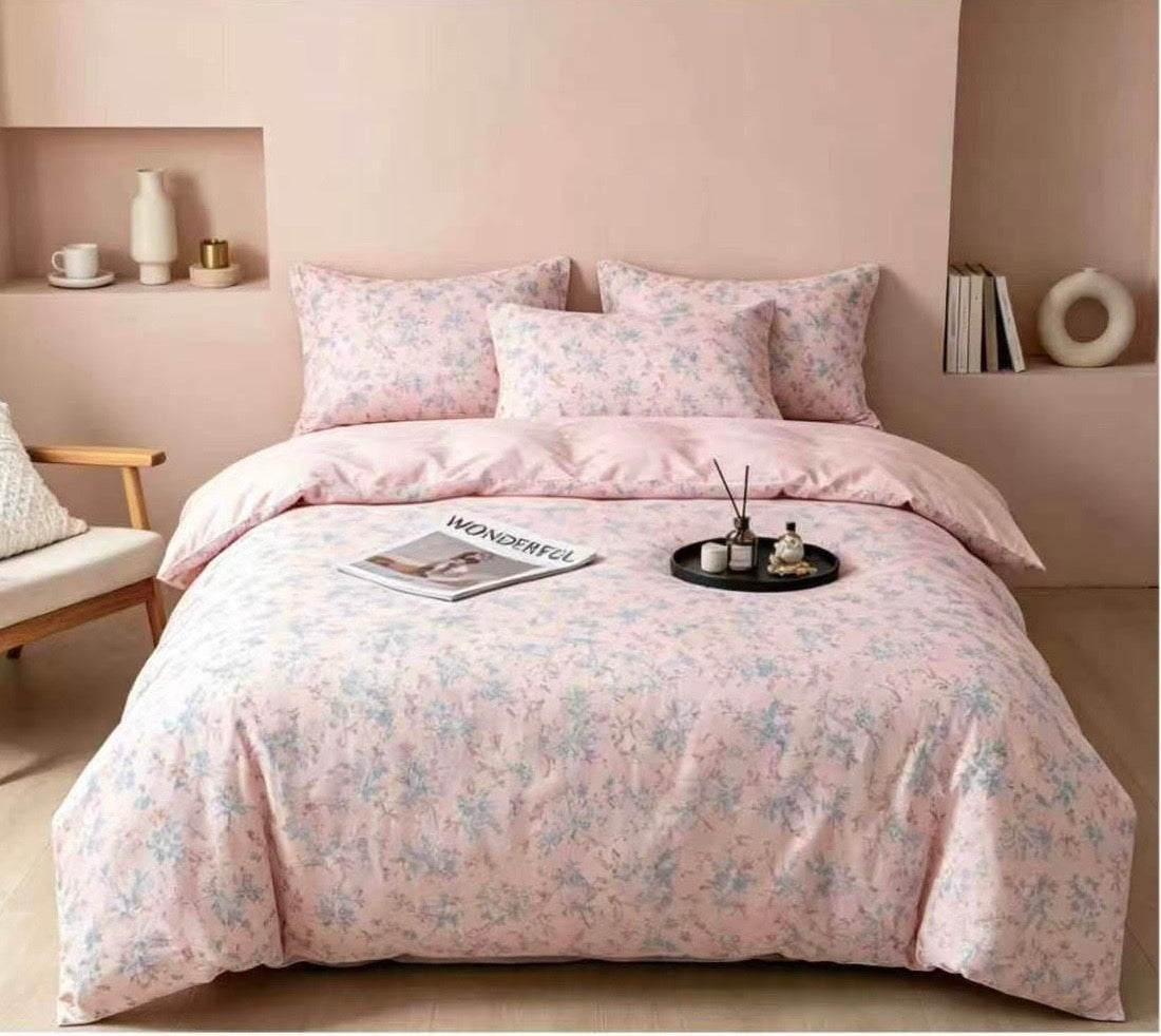 Premium Quality Comforter Set (Queen Size 4 Pcs set) 100% Cotton - SK HOME CENTER