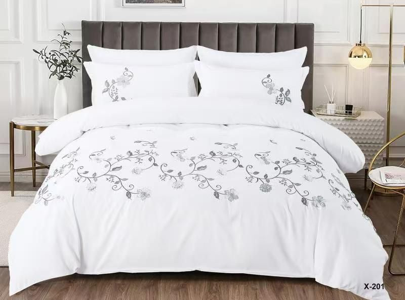 Embroidery designed premium cotton comforter 6pcs set-King