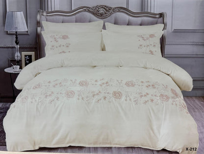 Embroidery designed premium cotton comforter 6pcs set-King