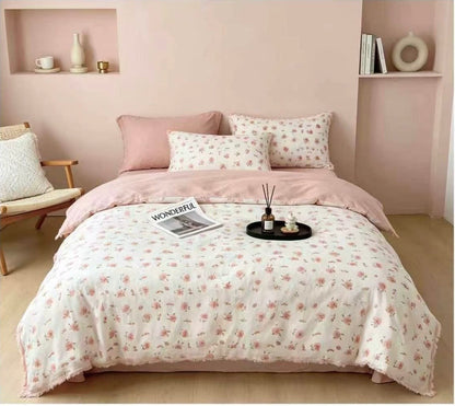 Premium Quality Comforter Set (Queen Size 4 Pcs set) 100% Cotton - SK HOME CENTER