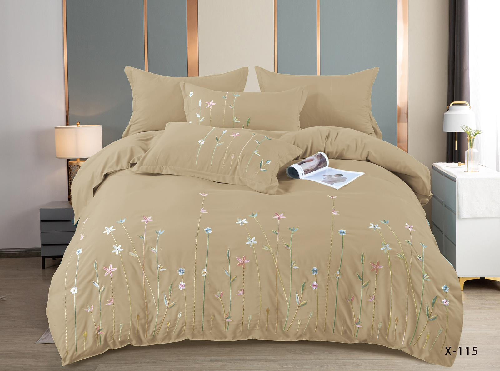 Embroidery comforter set-King - SK HOME CENTER