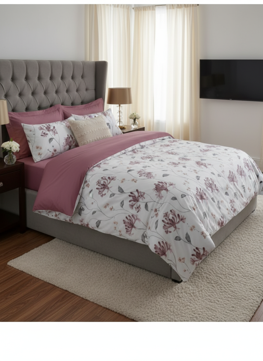 Floral King size comforter 6Pcs set - 220 x 240cm