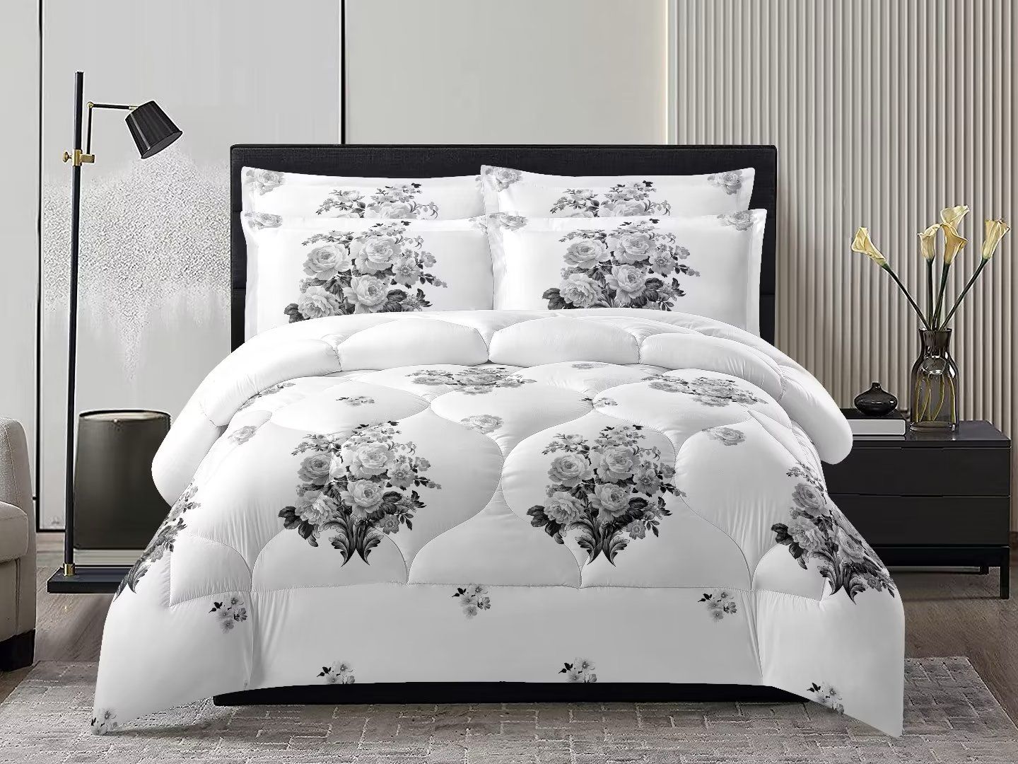 Single/Twin size comforter 4 pieces set - 120 x 220cm - SK HOME CENTER