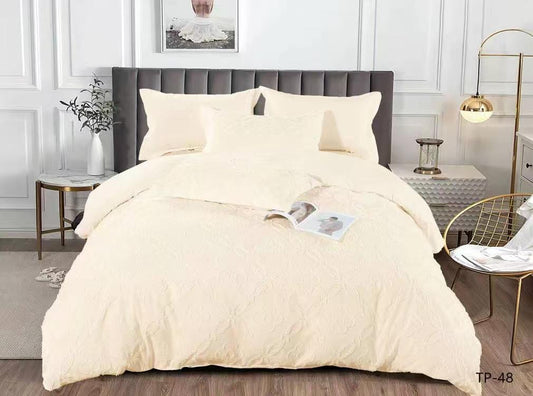 طقم لحاف مطرز بمقاس فردي - 4 قطع