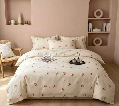 Premium Quality Comforter Set (Queen Size 4 Pcs set) 100% Cotton - SK HOME CENTER