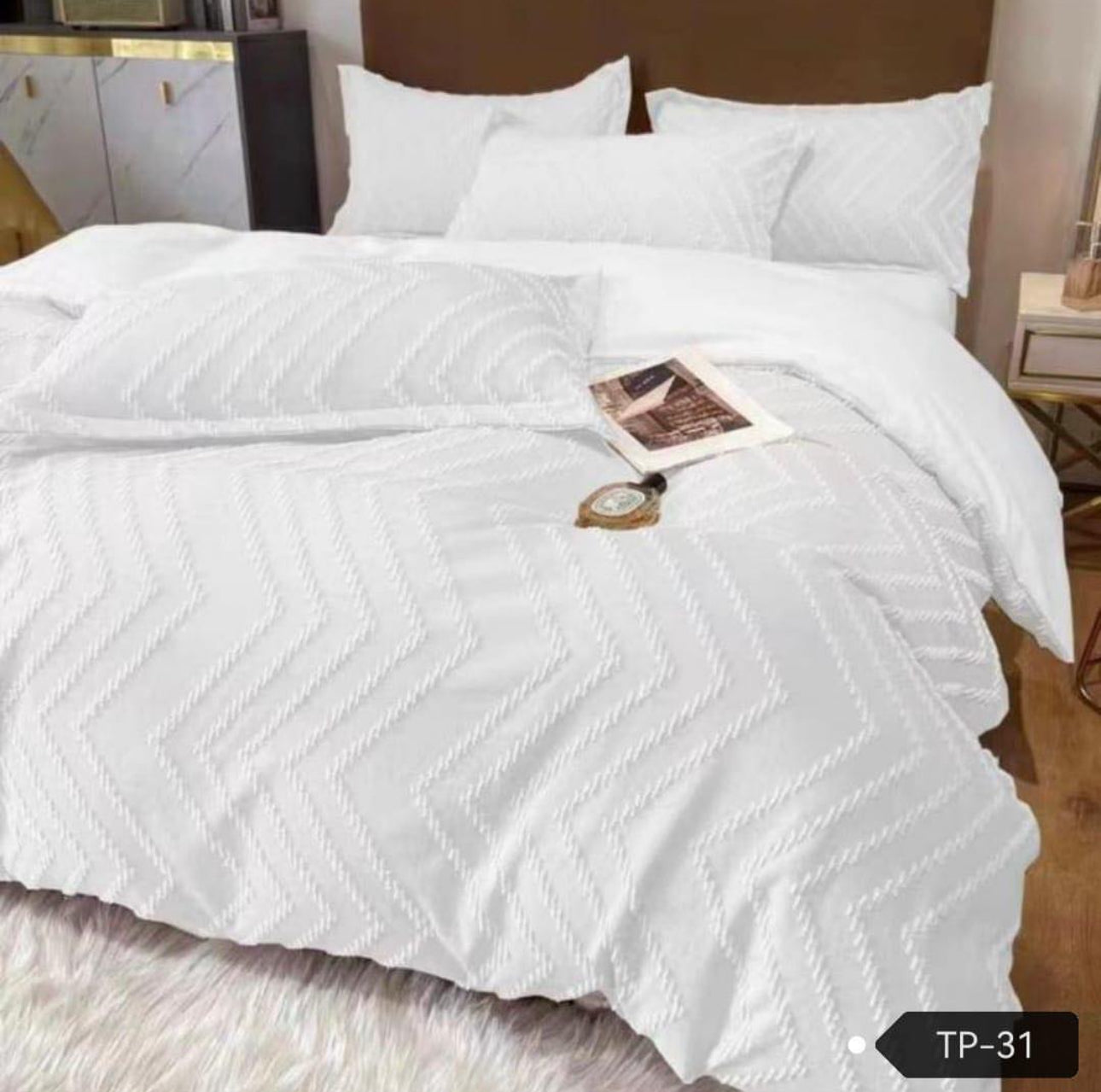 New collection Queen size solid comforter set 160x220cm - SK HOME CENTER