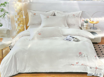 Embroidery designed premium cotton comforter 6pcs set-King