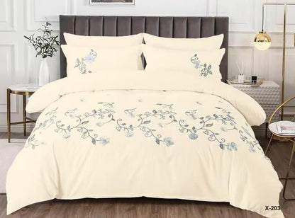 Embroidery designed premium cotton comforter 6pcs set-King