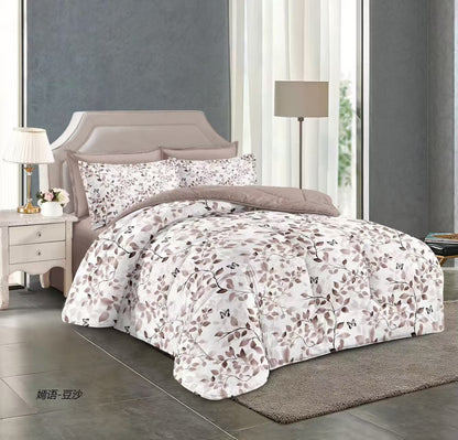 Floral print King size comforter 6 pieces set - 220 x 240cm