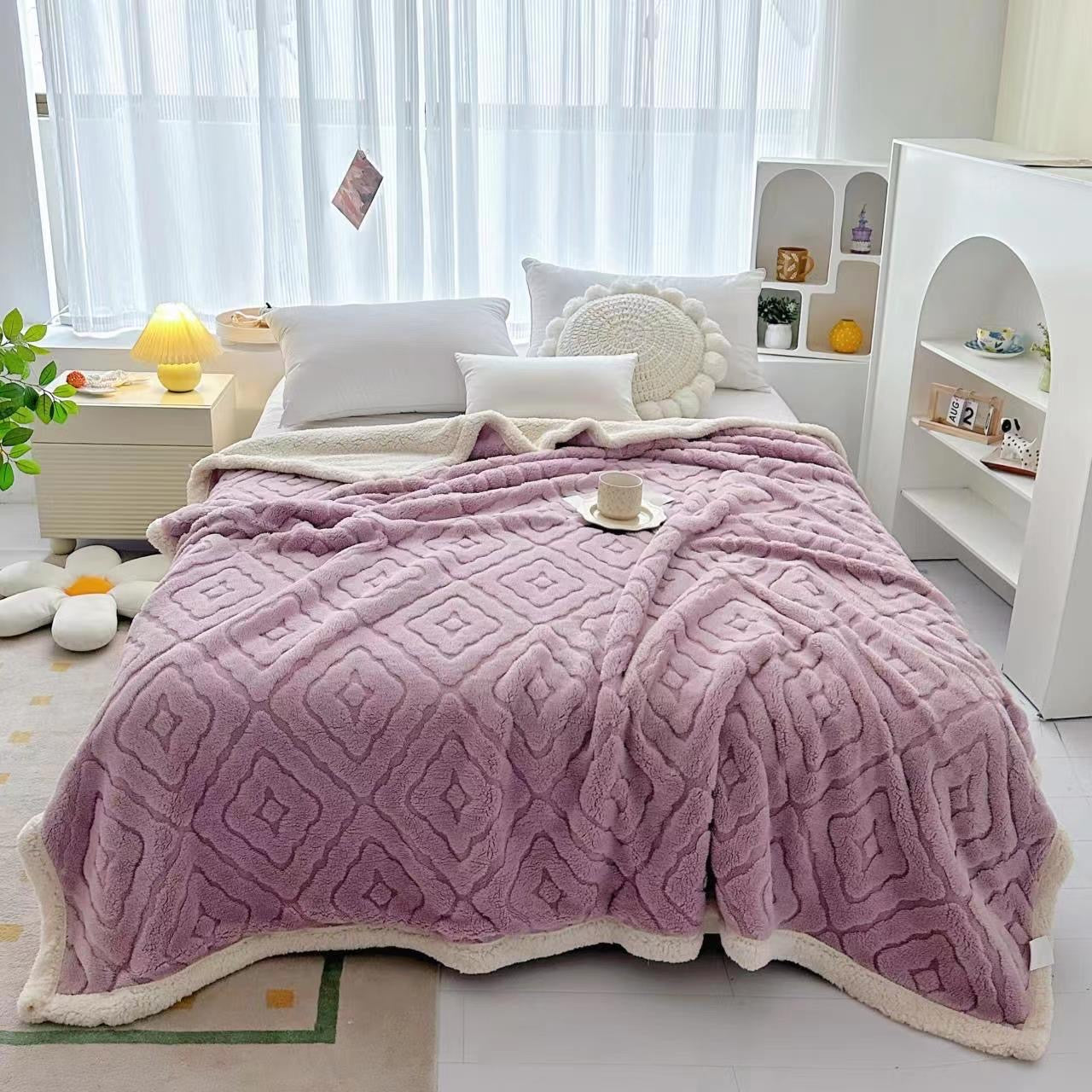 Buy 2 get 1 free Lamb cashmere fleece blanket - SK HOME CENTER