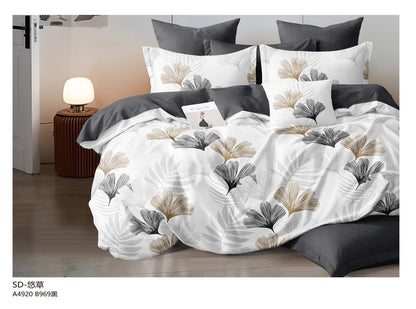 Floral print King size comforter 6 pieces set - 220 x 240cm