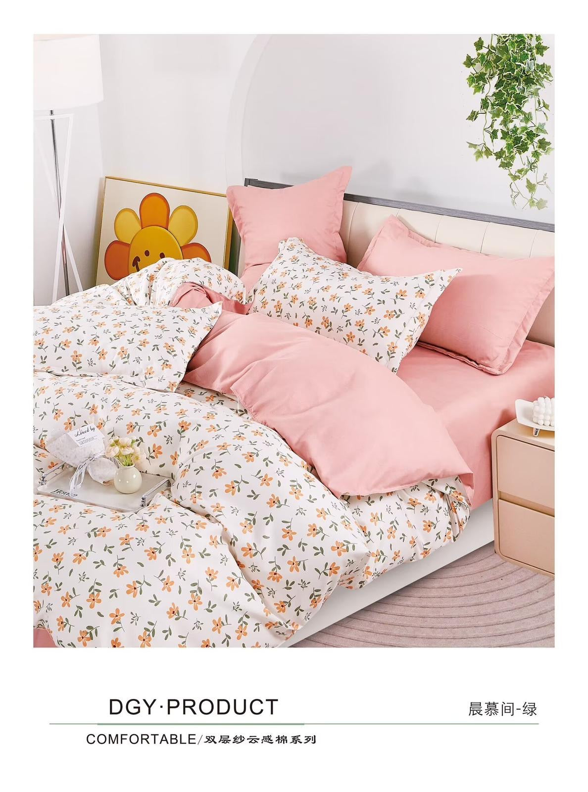 New Arrival: 100% cotton King size comforter 6in1 set - SK HOME CENTER