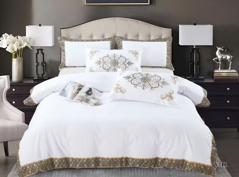 Premium Floral Printed Duvet Cover Set - King Size Cotton
