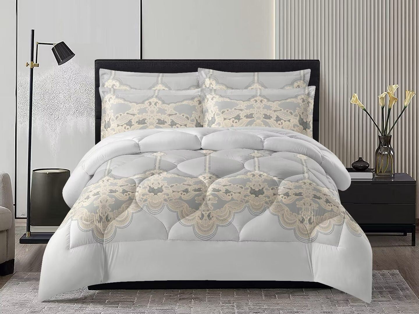 Single/Twin size comforter 4 pieces set - 120 x 220cm - SK HOME CENTER