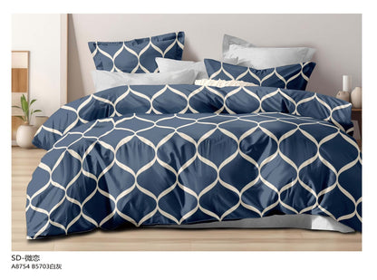 Floral print King size comforter 6 pieces set - 220 x 240cm