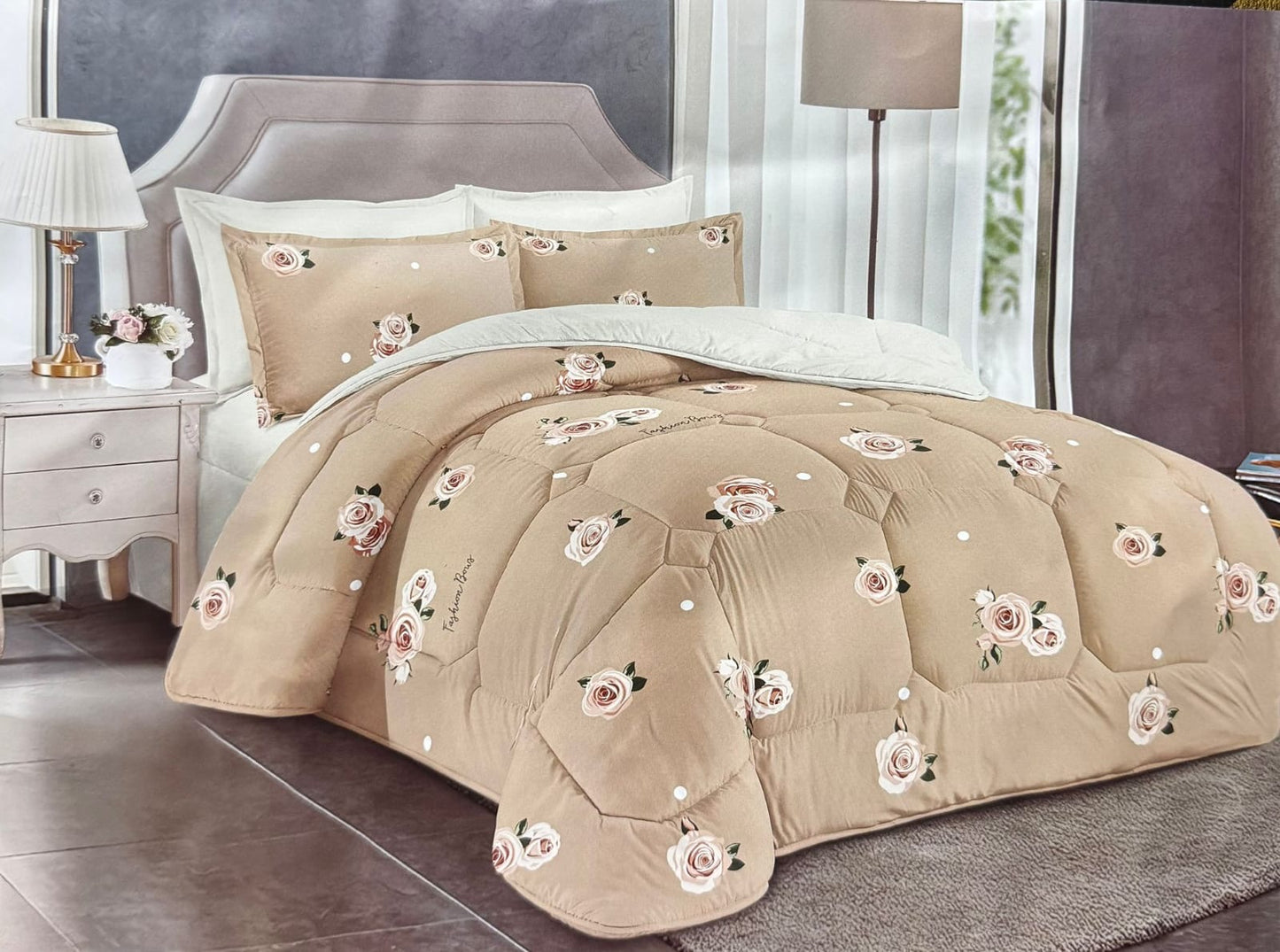 Floral print King size comforter 6 pieces set - 220 x 240cm
