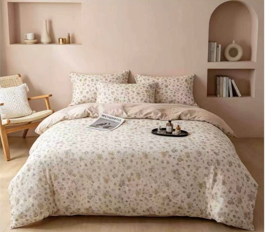 Premium Quality Comforter Set (Queen Size 4 Pcs set) 100% Cotton - SK HOME CENTER