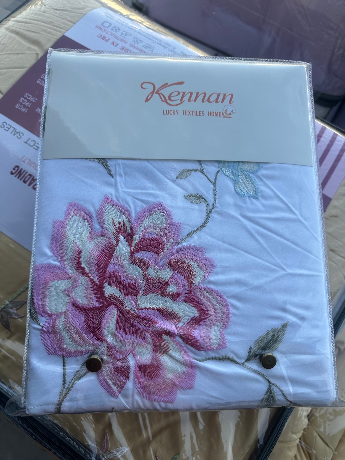 Embroidery Duvet Cover Set – King Size (6-Piece Set)