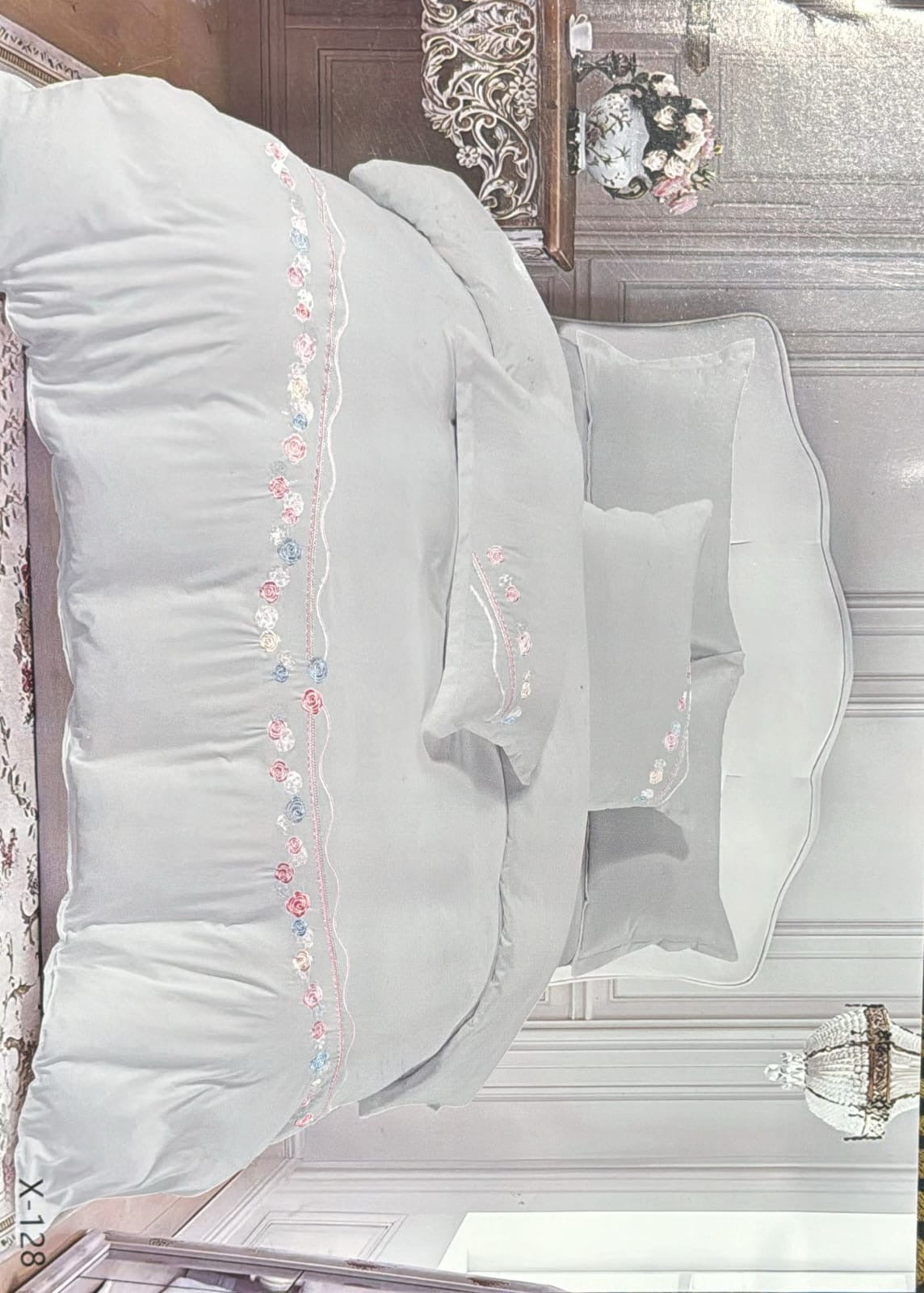 Embroidery Duvet Cover Set – King Size (6-Piece Set)