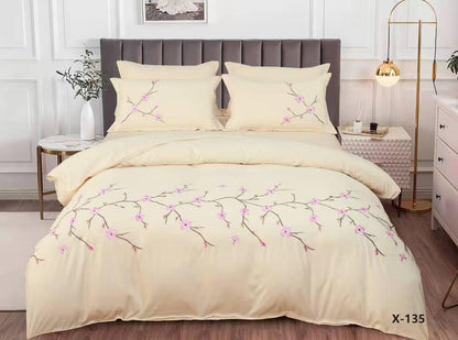 Embroidery designed premium cotton comforter 6pcs set-King