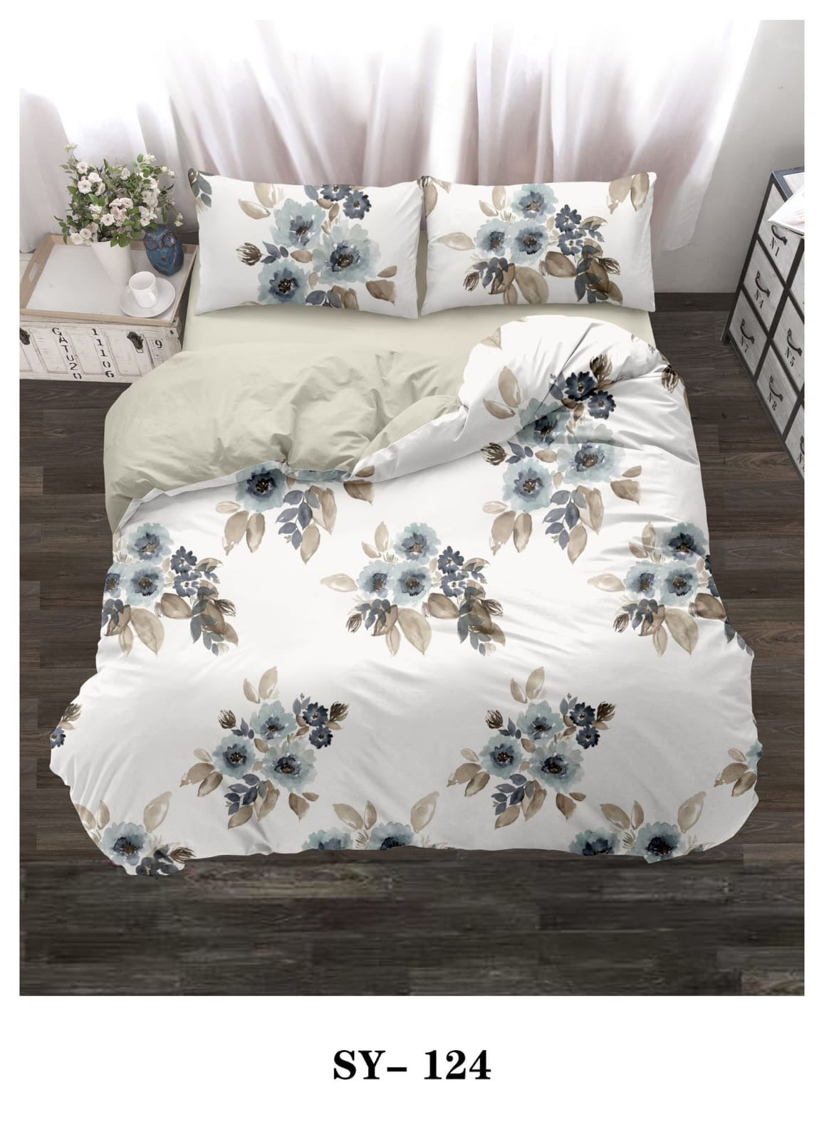 King size pattern duvet cover 6pcs set