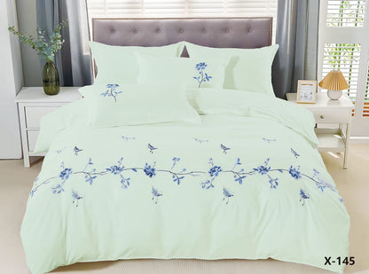 Embroidery designed premium cotton comforter 6pcs set-King