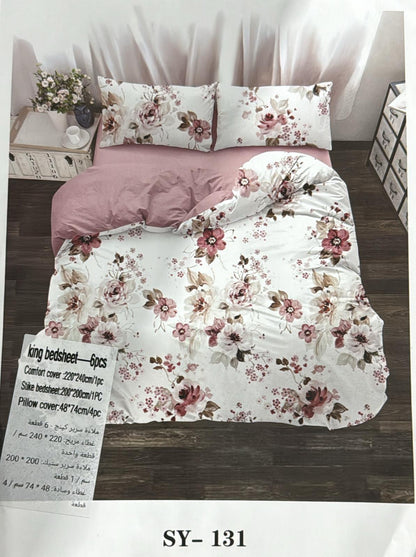 King size pattern duvet cover 6pcs set