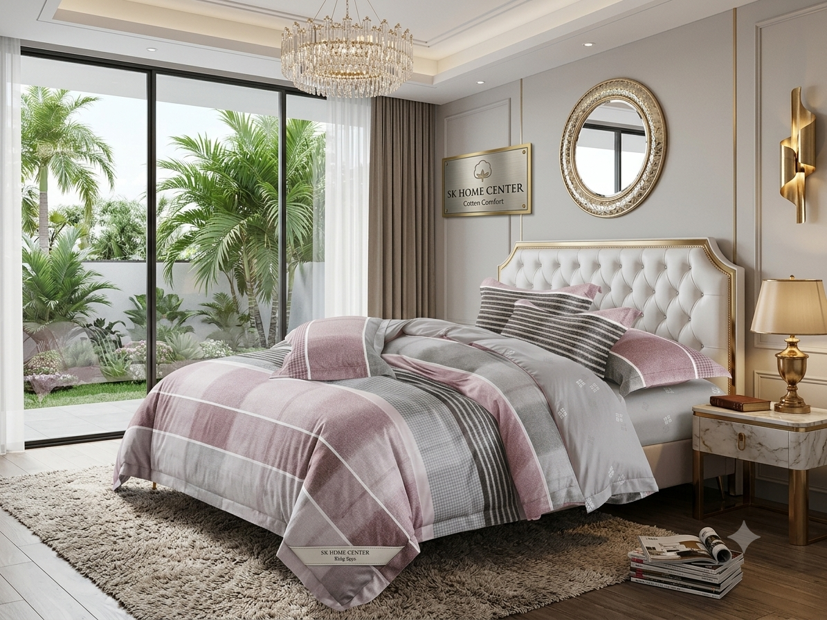 Floral 6-Piece Cotton Comforter Set | King Size Bedding Set